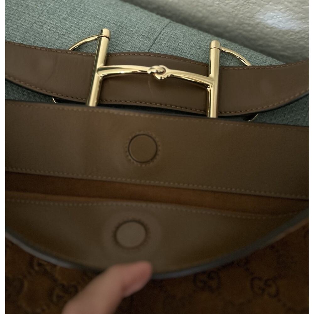 AUTHENTIC GUCCI BEATRIX LARGE TOTE BAG PEPPER BROWN 850546 - Picture 3 of 16